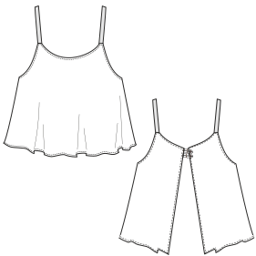 Moldes de confeccion para DAMA Remeras Musculosa 3006